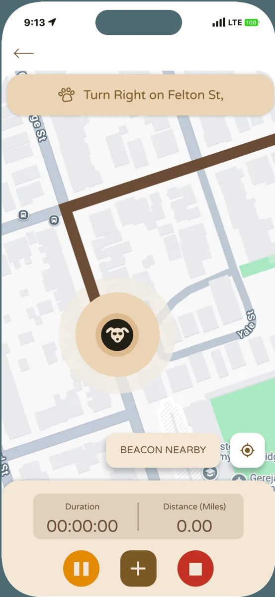 Follow along screen